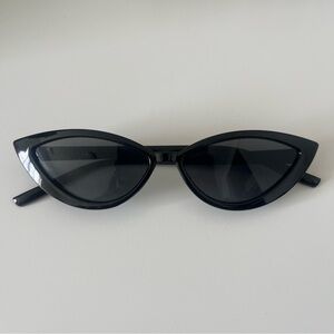 Skinny Black Cat-Eye Women's Sunglasses